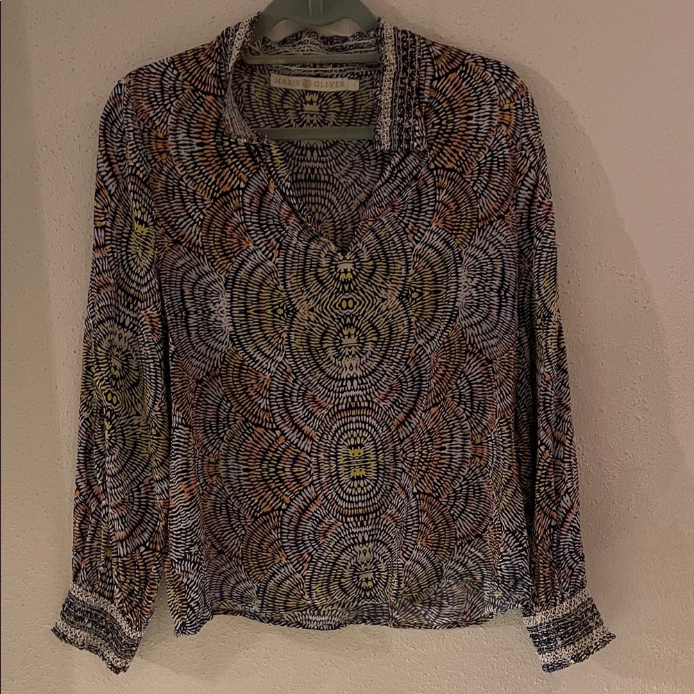 Marie Oliver Multicolor Patterned Blouse